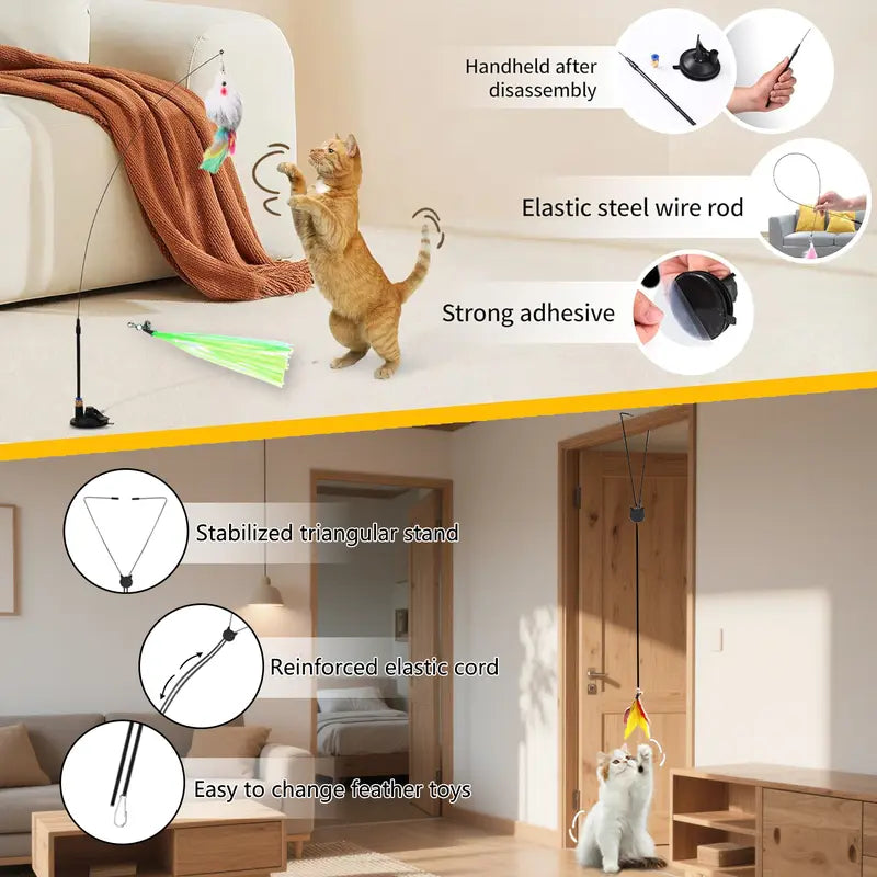 4-in-1 Interactive Cat Toy Set – Complete Play Kit