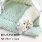 Cozy Cat Tent Bed for Small Medium Cats Dogs Washable Semi Enclosed Pet House Cute Plush Cave for Summer Fall Winter Spring
