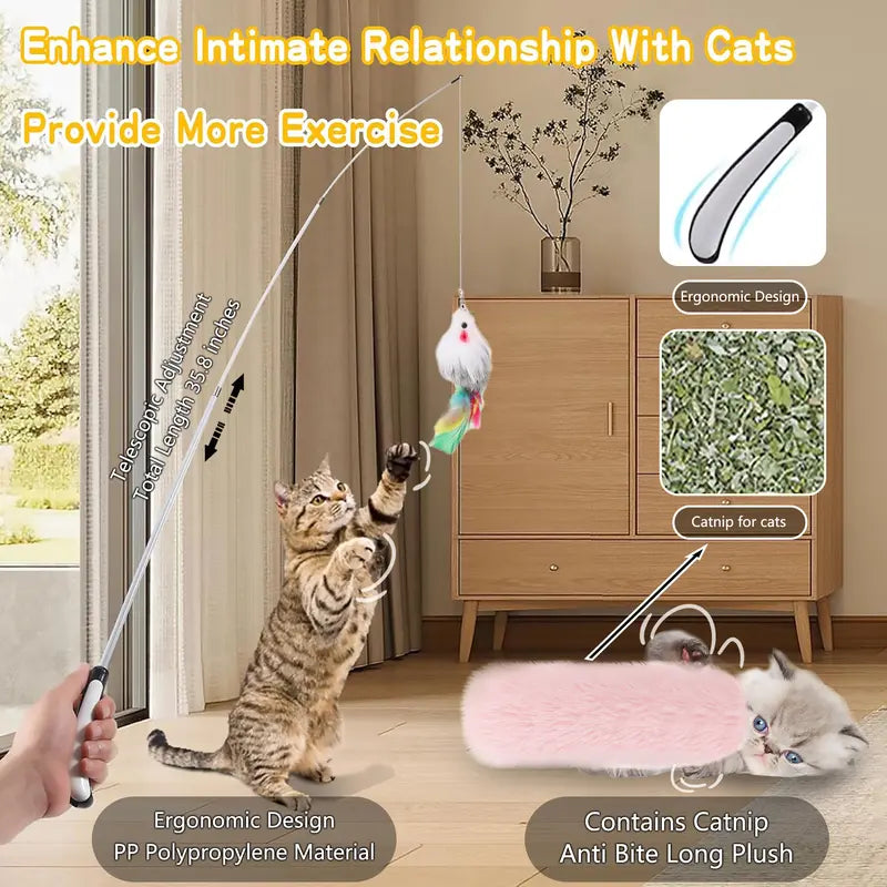 4-in-1 Interactive Cat Toy Set – Complete Play Kit