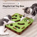 Felt Cat Puzzle Box – Interactive Exercise & Hunting Toy with Ball for Indoor Cats