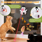 3-in-1 Interactive Automatic Cat Toy – Rechargeable Hide & Seek, Laser & Squeaky Mouse with App Control