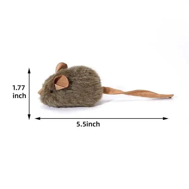 Interactive Squeaky Plush Mouse Toys for Cats – Chewable Enrichment Toys for Kittens & Adult Cats**